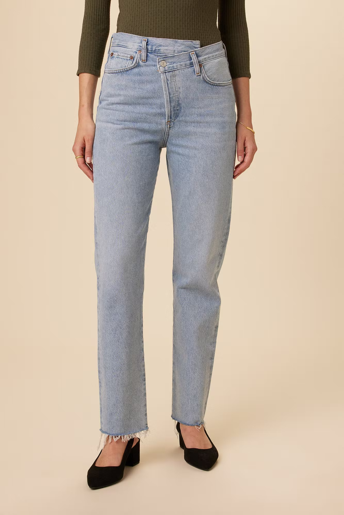 AGOLDE Criss Cross Straight Jeans (image by amour vert)