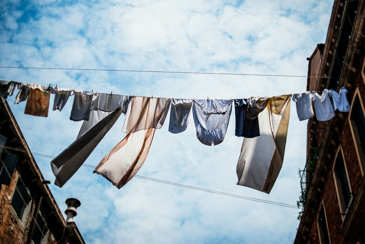 Clothing being air dried