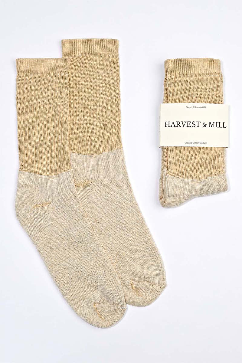 A pair of cotton socks by Harvest Mill