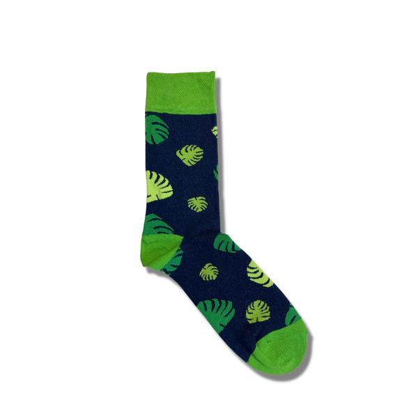 A pair of Monstera Socks by Kind Socks